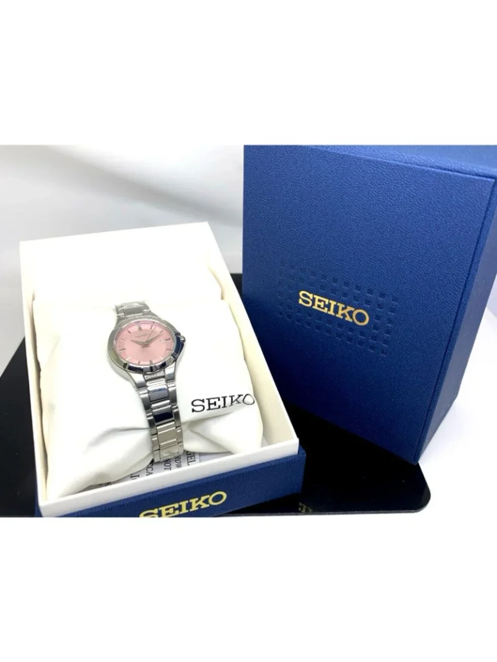 Seiko Women's Watch SUR413 Essentials Quartz Pink Dial Stainless Steel 27mm